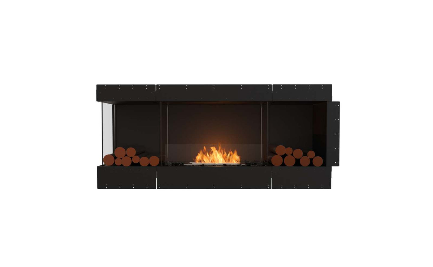 EcoSmart Flex Bioethanol Fireplace 68LC BX2 Left Corner Black