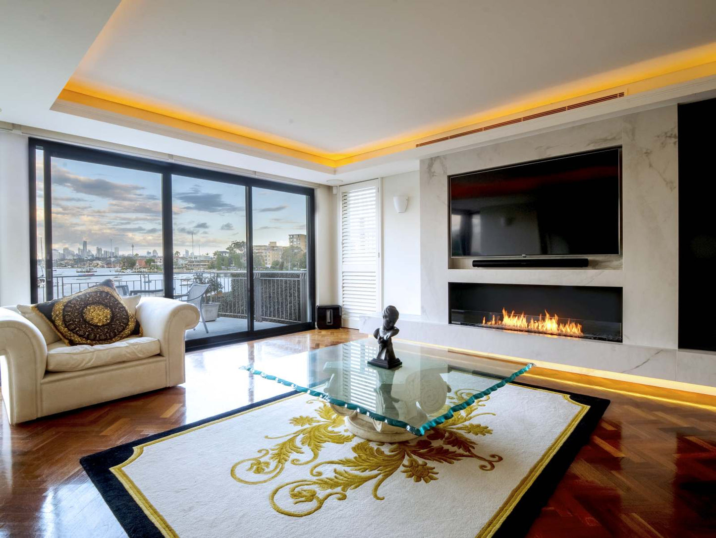 EcoSmart Flex Bioethanol Fireplace 68SS Single Sided Black