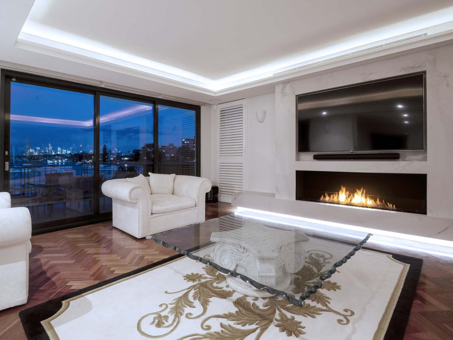 EcoSmart Flex Bioethanol Fireplace 68SS Single Sided Black