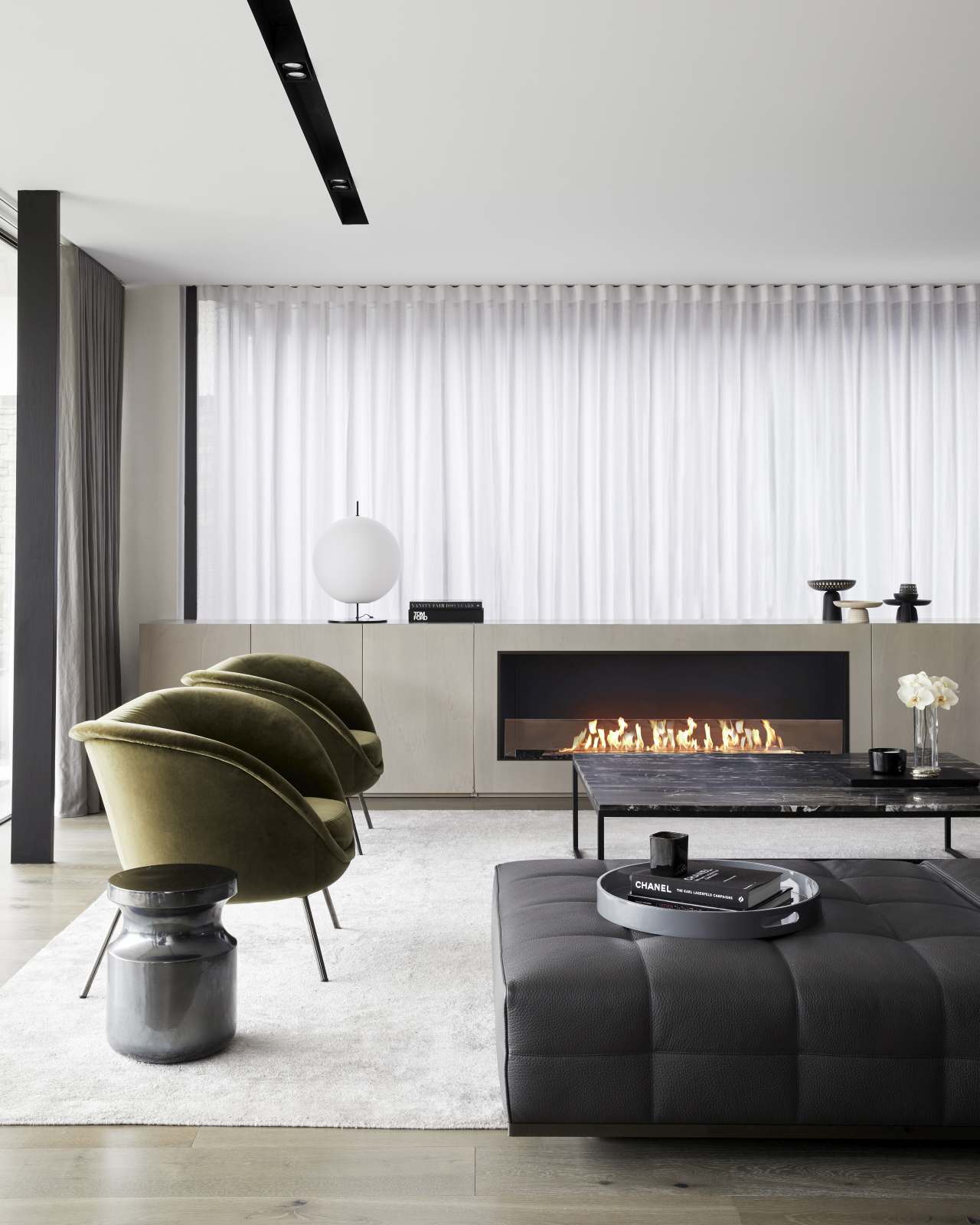 EcoSmart Flex Bioethanol Fireplace 68SS Single Sided Black