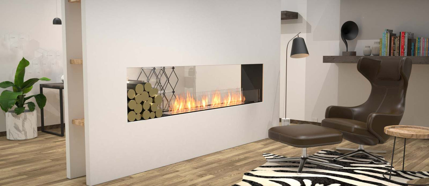 EcoSmart Flex Bioethanol Fireplace 86DB BX1 Double Sided Black