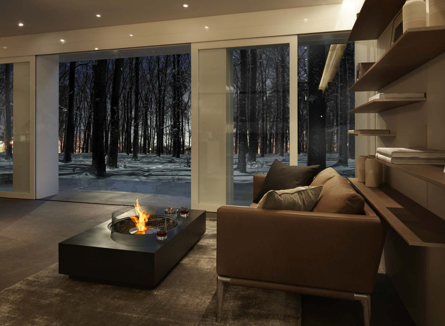EcoSmart Fire Martini 50 Bioethanol Fire Pit Table Graphite