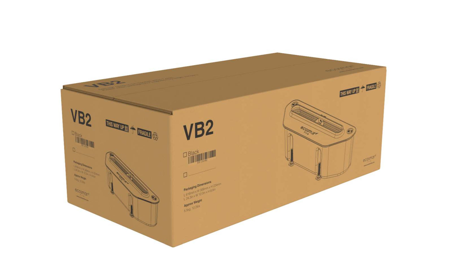 EcoSmart Fire VB2 Bioethanol Burner Black