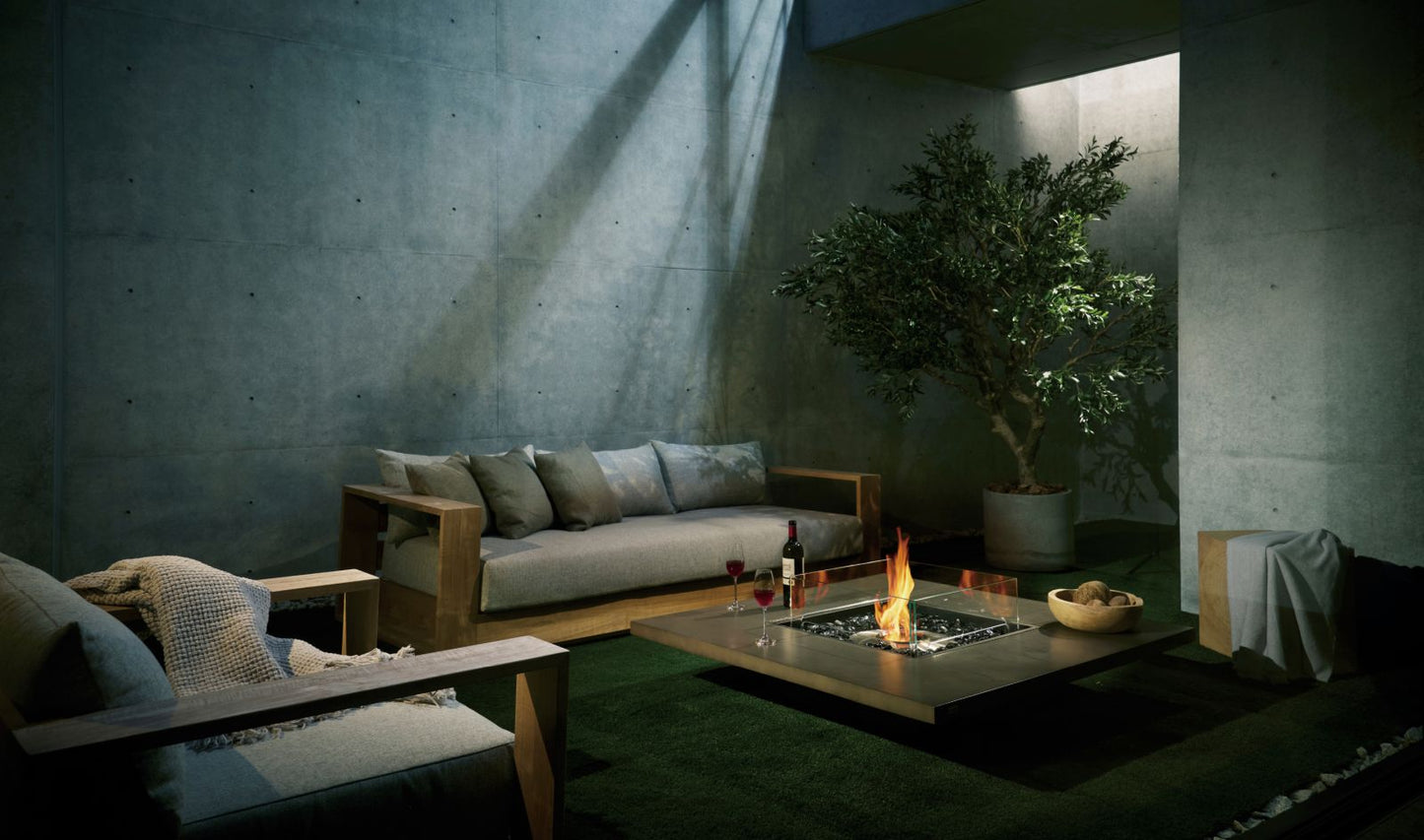 EcoSmart Fire Vertigo 50 Bioethanol Fire Pit Table Bone