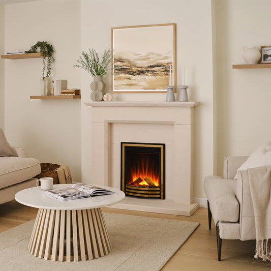 Limestone Fireplace Surround - Sutton 48" Portuguese Limestone