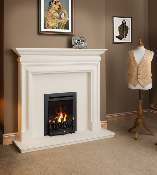 Limestone Fireplace Surround - Pembroke Bolection Aegean Limestone