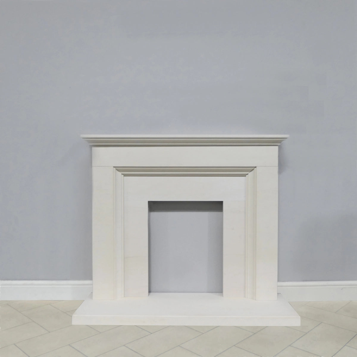 Limestone Fireplace Surround - Abingdon 46" Portuguese Limestone