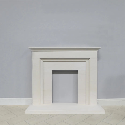 Limestone Fireplace Surround - Abingdon 46" Portuguese Limestone
