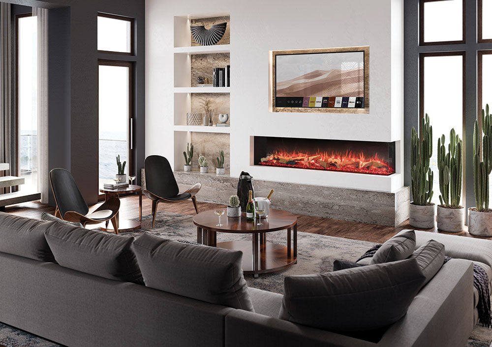 Onyx Avanti 190RW Two Sided - Electric Fires