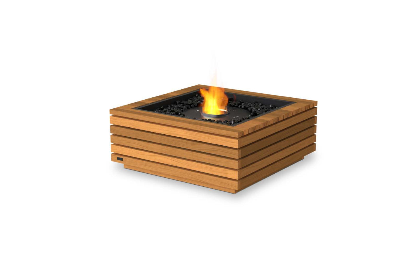 EcoSmart Fire Base 30 Bioethanol Fire Pit Table Teak