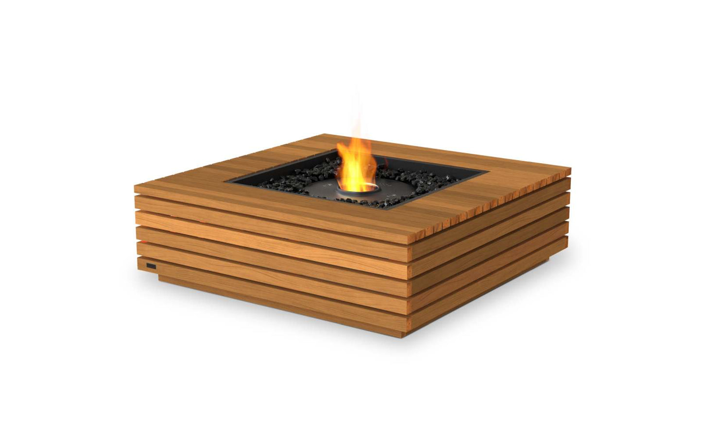 EcoSmart Fire Base 40 Bioethanol Fire Pit Table Teak
