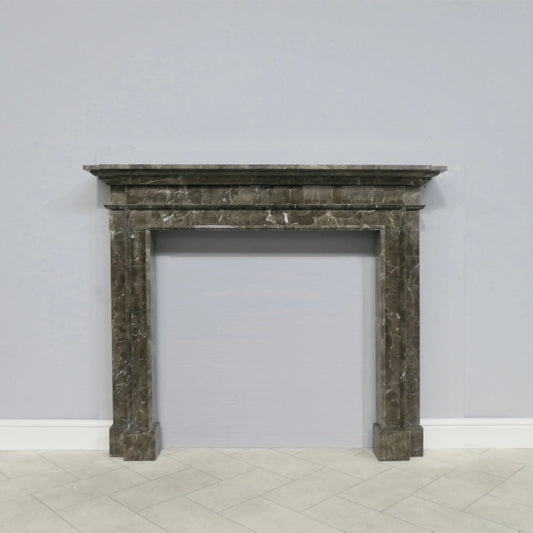 Marble Fireplace Surround - Blenheim in Brown Emperador - Polished