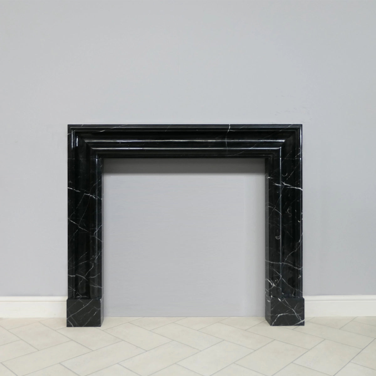 Marble Fireplace Surround - Bolection Nero Marquina - Polished
