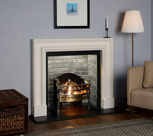 Limestone Fireplace Surround - Bolection Aegean Limestone