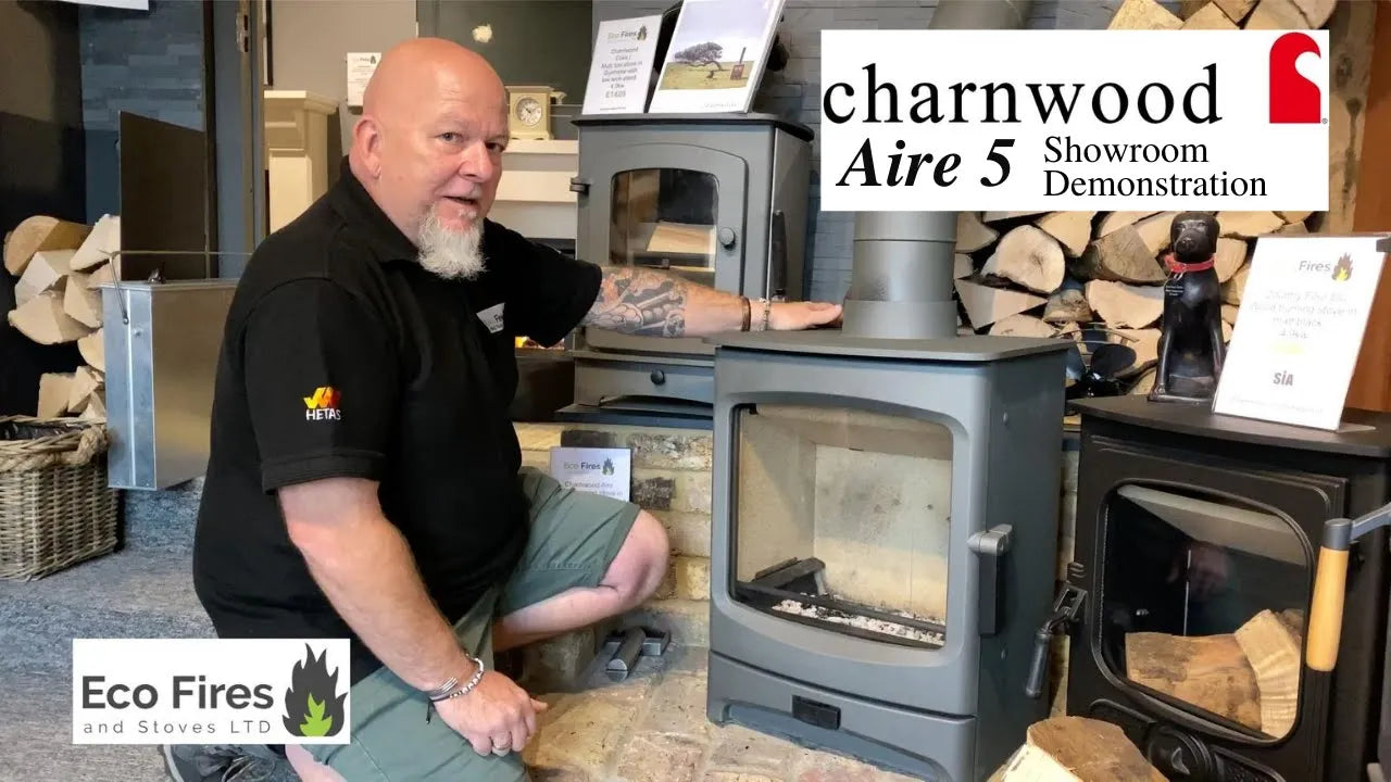Load video: Charnwood Aire 5 Wood Stove Video Review from Eco Fires and Stoves