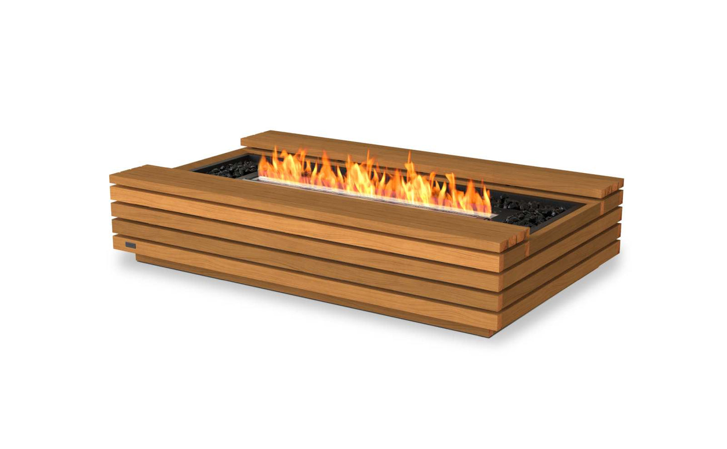 EcoSmart Fire Cosmo 50 Bioethanol Fire Pit Table Teak