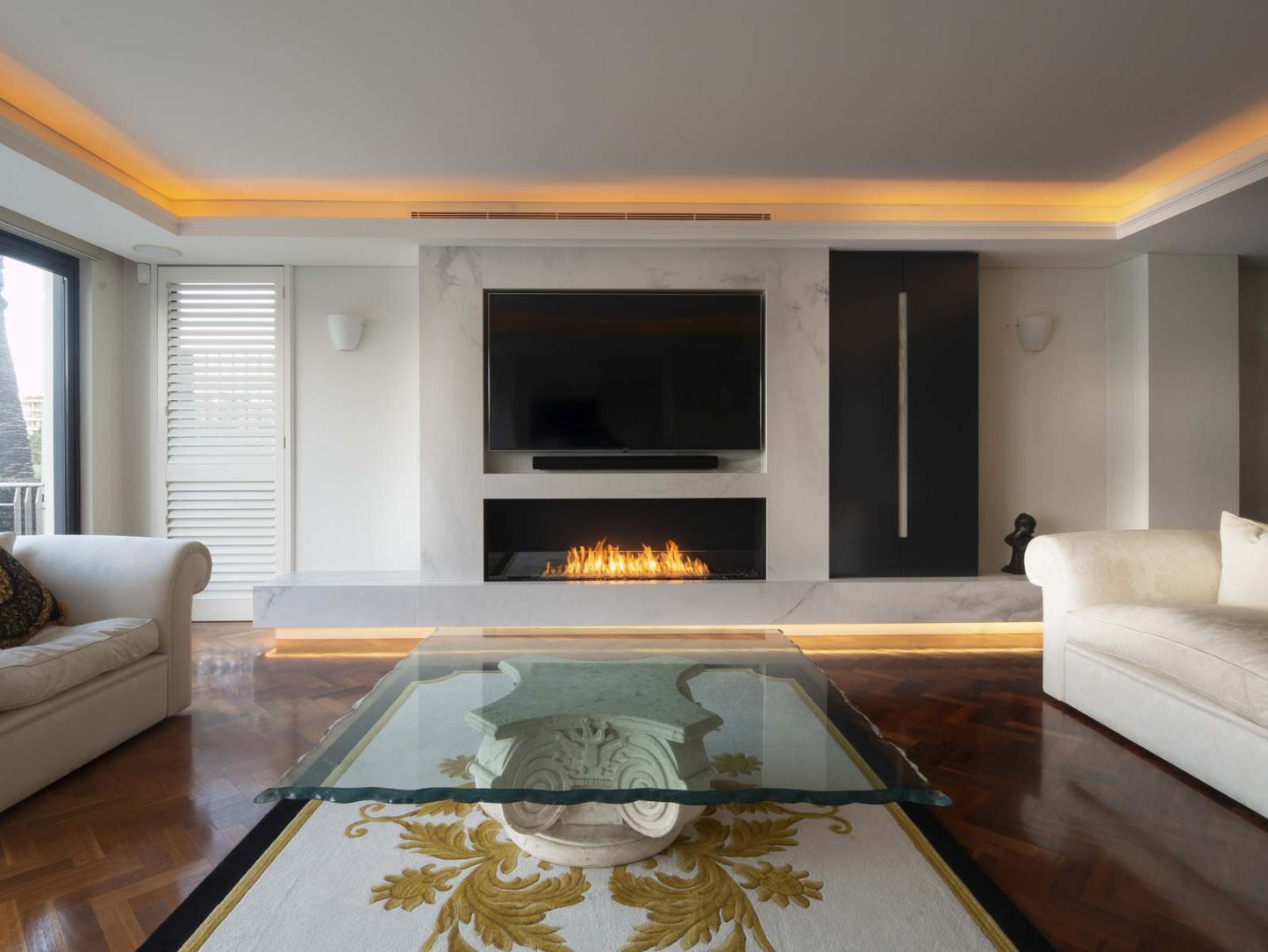 EcoSmart Flex Bioethanol Fireplace 68SS Single Sided Black