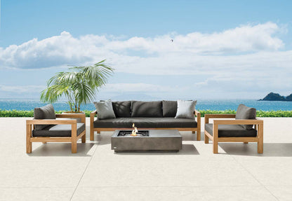 EcoSmart Fire Manhattan 50 Bioethanol Fire Pit Table Natural