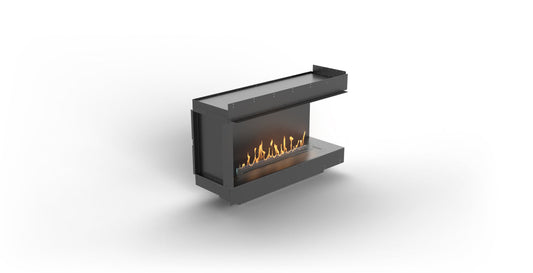 Planika Forma Bioethanol Fireplace - Forma 1200 Right Corner with FLA 4 plus 990