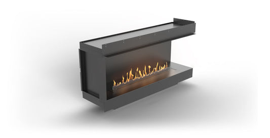 Planika Forma Bioethanol Fireplace - Forma 1500 Right Corner with FLA 4 plus 1190