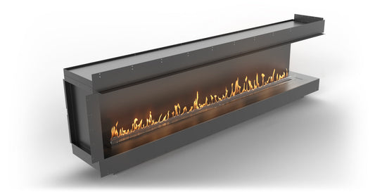 Planika Forma Bioethanol Fireplace - Forma 2700 Right Corner with FLA 4 plus 2490