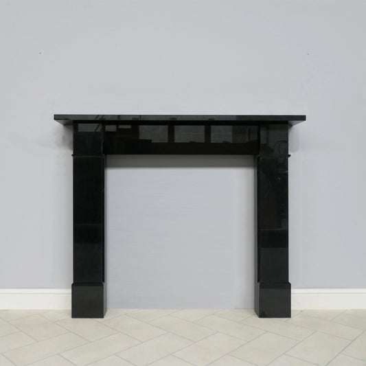 Marble Fireplace Surround - Flat Victorian Black Granite - Polished