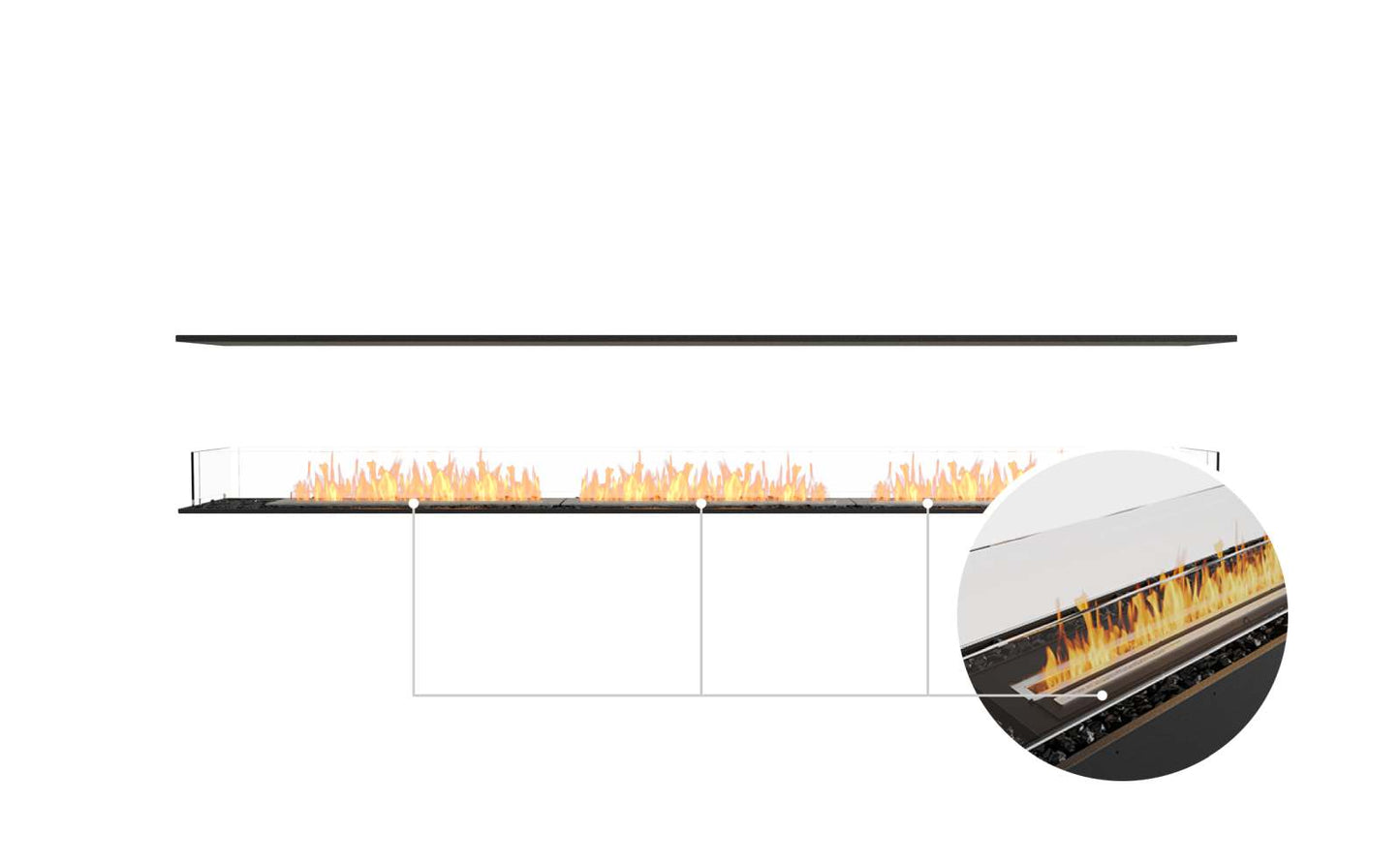 EcoSmart Flex Bioethanol Fireplace 122IL Island Black