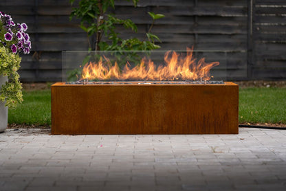 Galio Corten Manual Outdoor Gas Fireplace Firebox