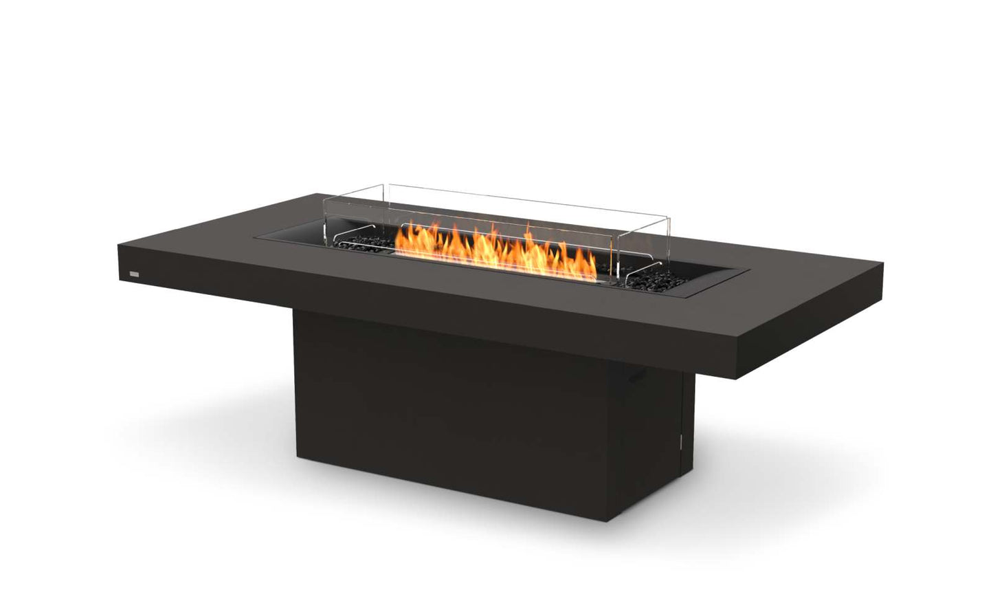 EcoSmart Fire Gin 90 (Dining) Bioethanol Fire Pit Table Graphite