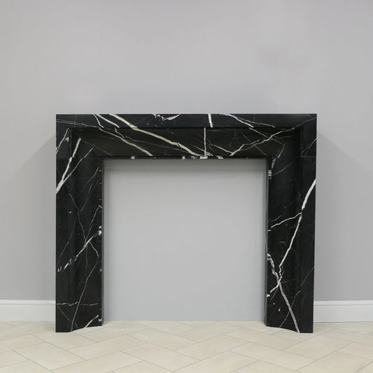 Marble Fireplace Surround - Lambeth Nero Marquina - Honed