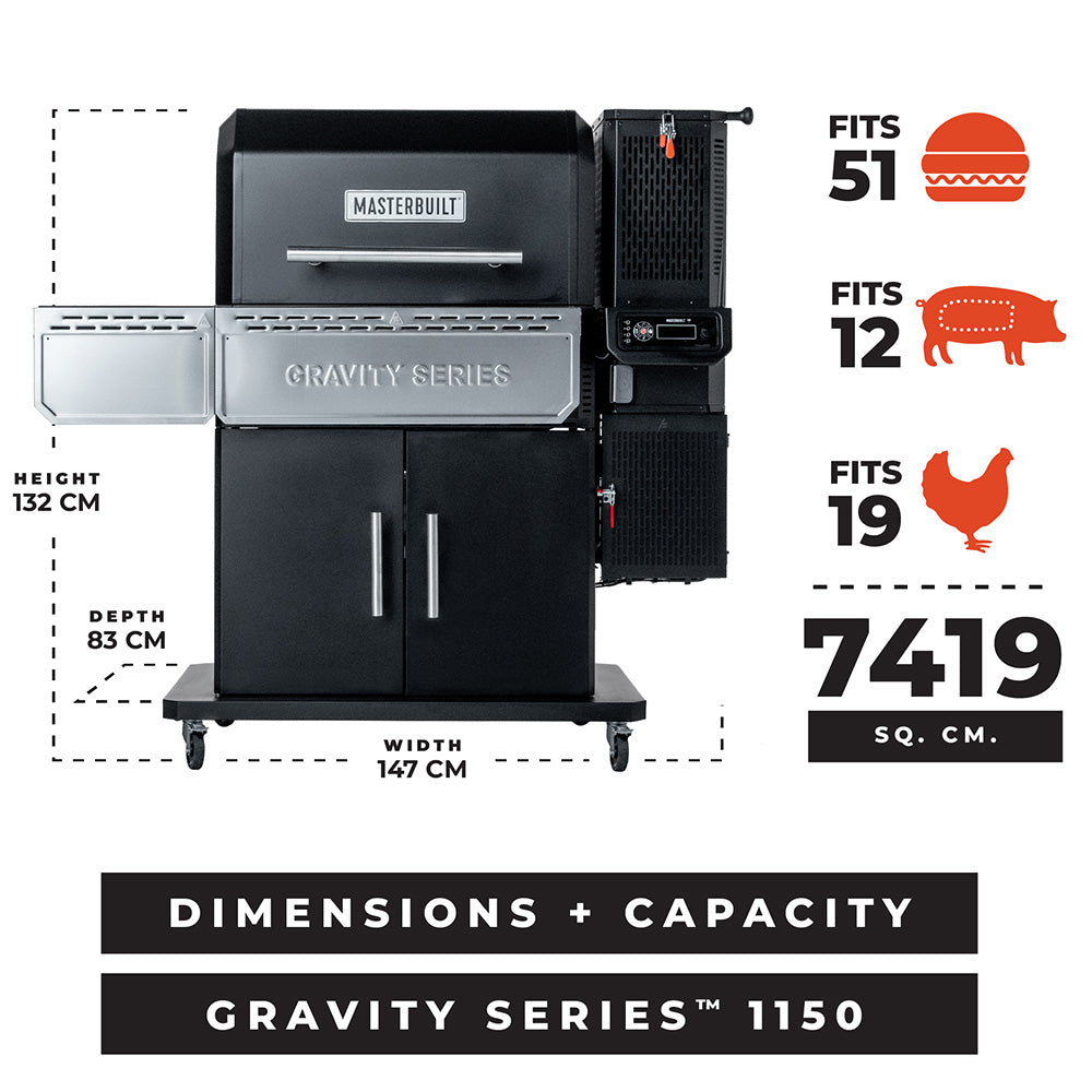 Masterbuilt Gravity Series 1150 Digital Charcoal BBQ & Smoker