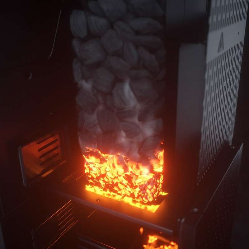 GravityFed Charcoal Hopper