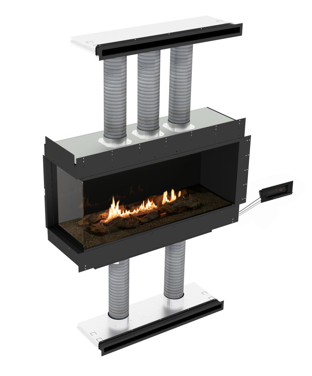 Planilka Panorama 1200 Left Corner Bioethanol Fireplace Insert