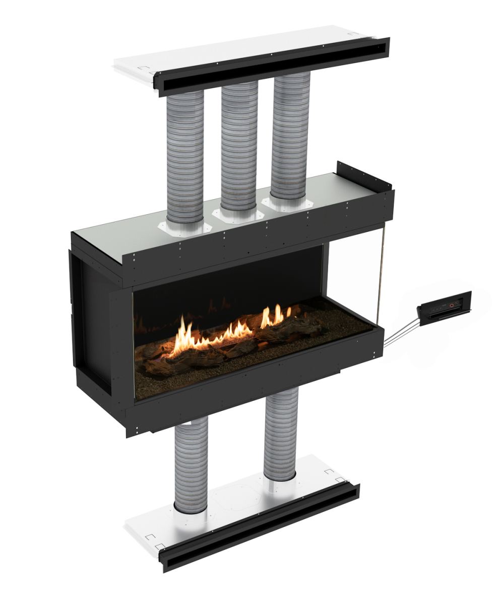 Planilka Panorama 1200 Right Corner Bioethanol Fireplace Insert