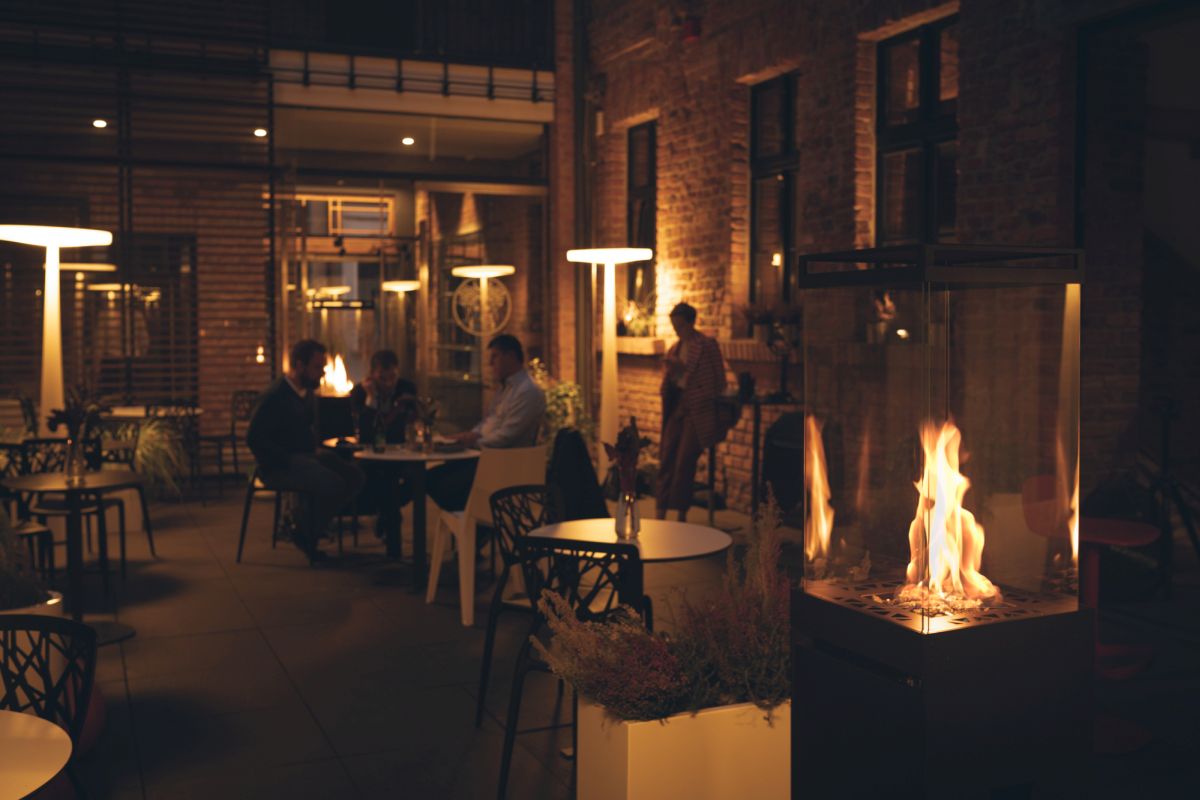 Planika Lighthouse Outdoor Gas Fireplace Firebox
