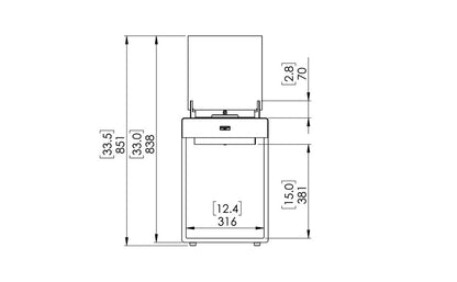 EcoSmart Fire Bioethanol Free Standing Pop 3T