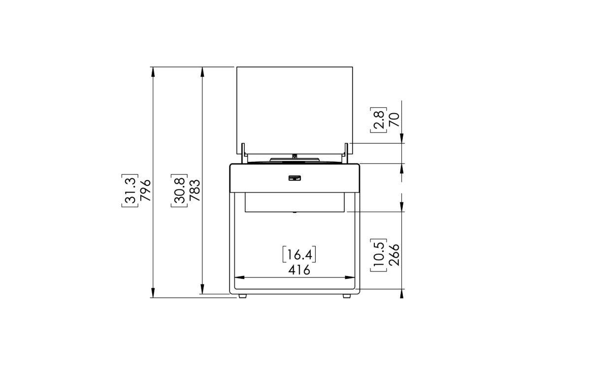 EcoSmart Fire Bioethanol Free Standing Pop 8L