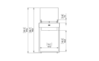 EcoSmart Fire Bioethanol Free Standing Pop 8T