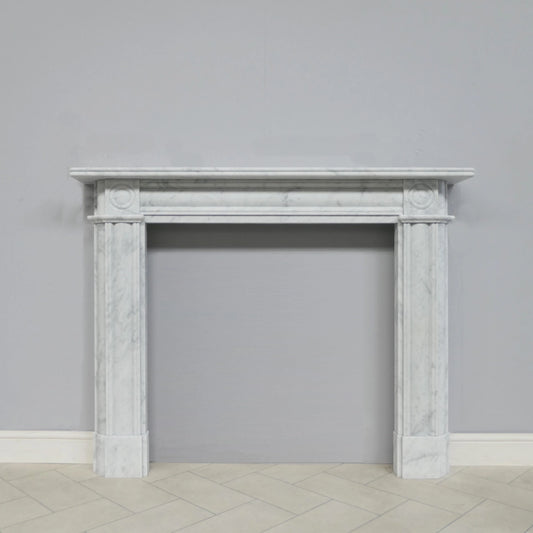 Marble Fireplace Surround - Regency Bullseye Carrara - Honed