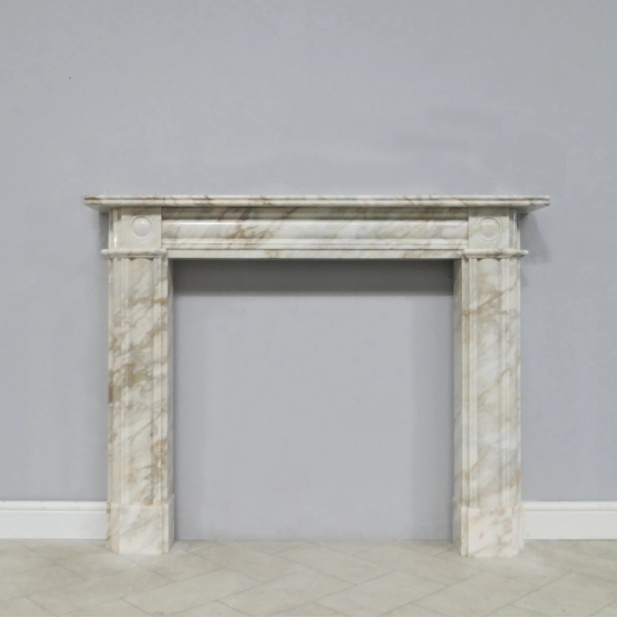 Marble Fireplace Surround - Regency Bullseye Dolomite Gold - Polished