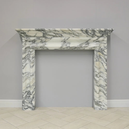 Marble Fireplace Surround - Salisbury Bolection Arabescato - Honed