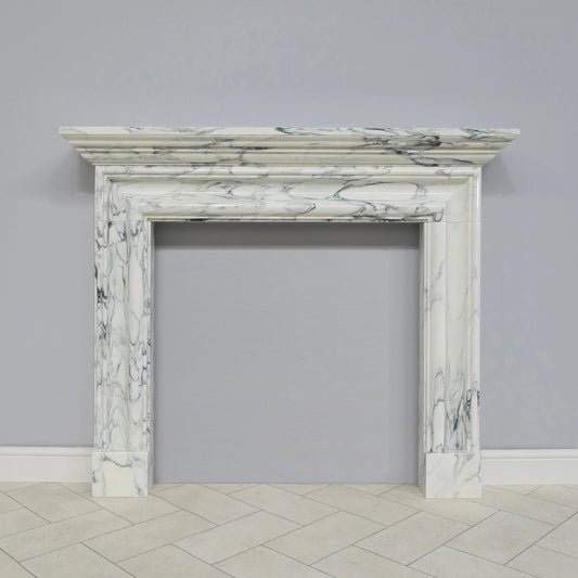 Marble Fireplace Surround - Salisbury Bolection Arabescato - Polished