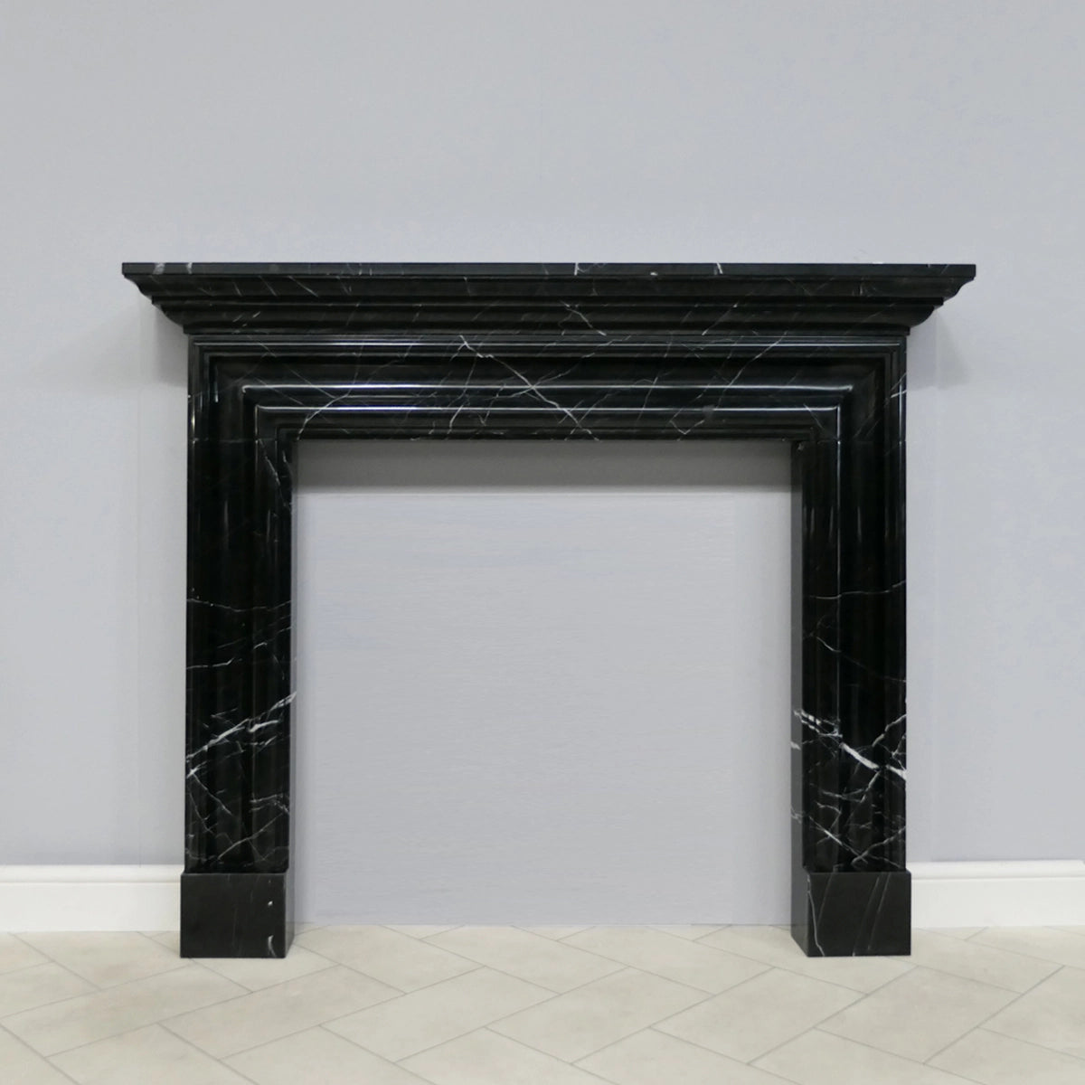 Marble Fireplace Surround - Salisbury Bolection Nero Marquina - Polished