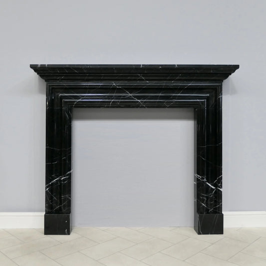 Marble Fireplace Surround - Salisbury Bolection Nero Marquina - Polished