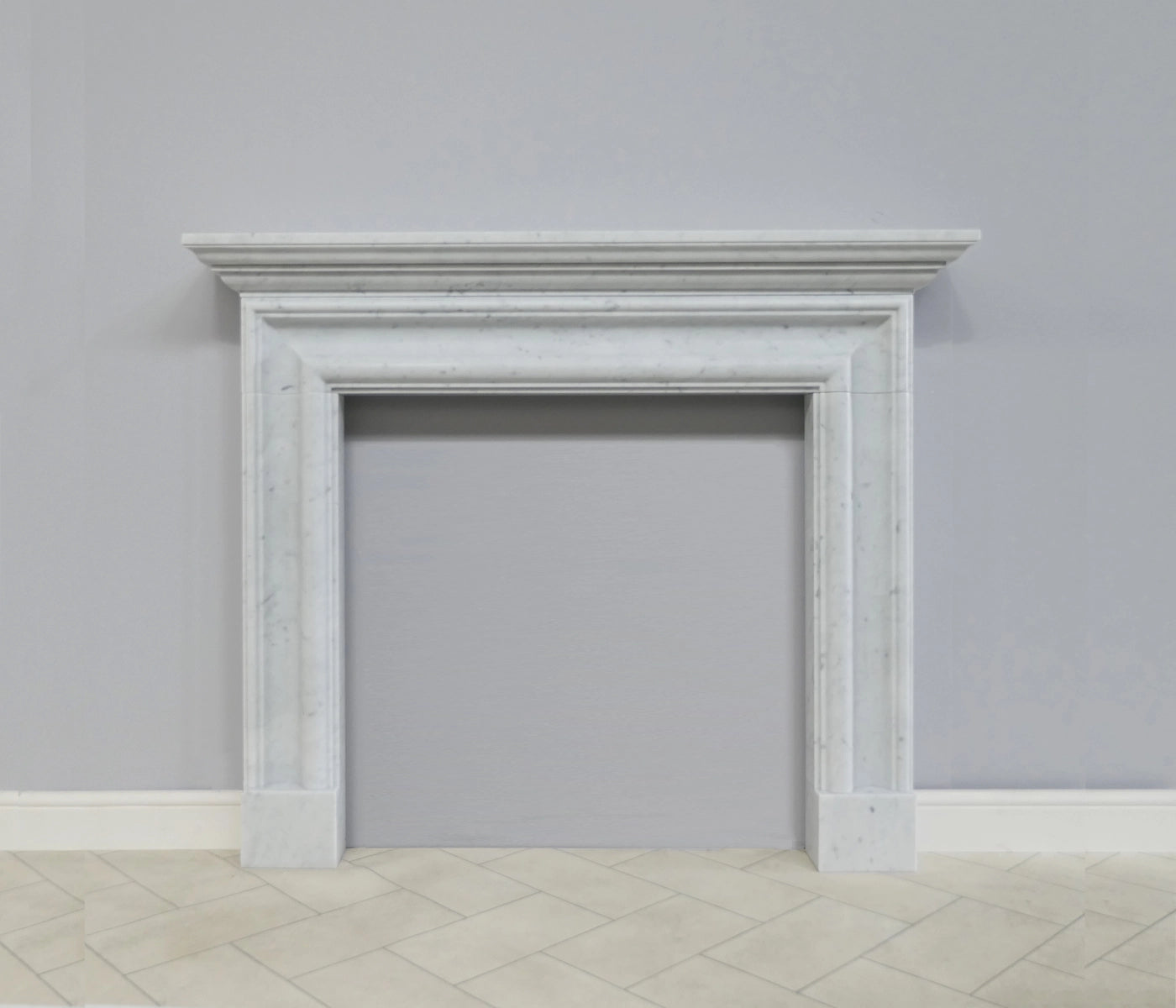 Marble Fireplace Surround - Salisbury Bolection Bianca Carrara - Honed
