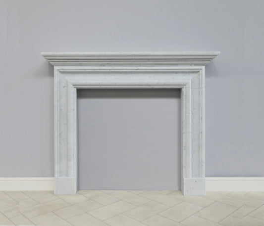 Marble Fireplace Surround - Salisbury Bolection Bianca Carrara - Honed