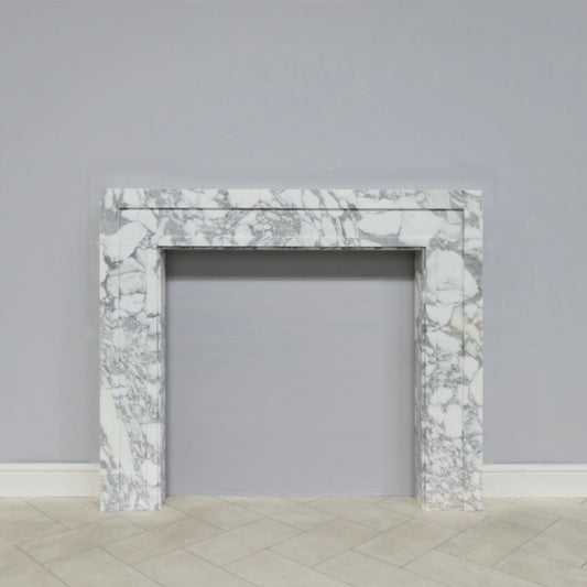 Marble Fireplace Surround - Shoreditch 52" Arabescato - Polished
