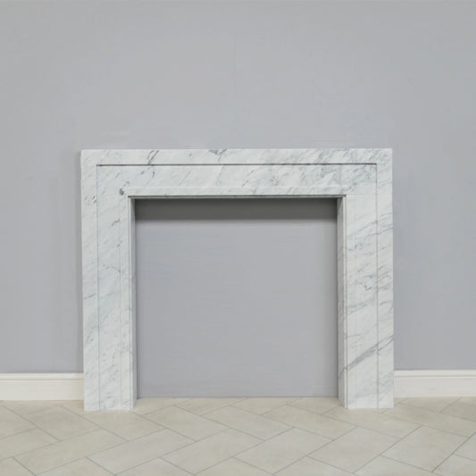 Marble Fireplace Surround - Shoreditch 52" Bianca Carrara - Polished