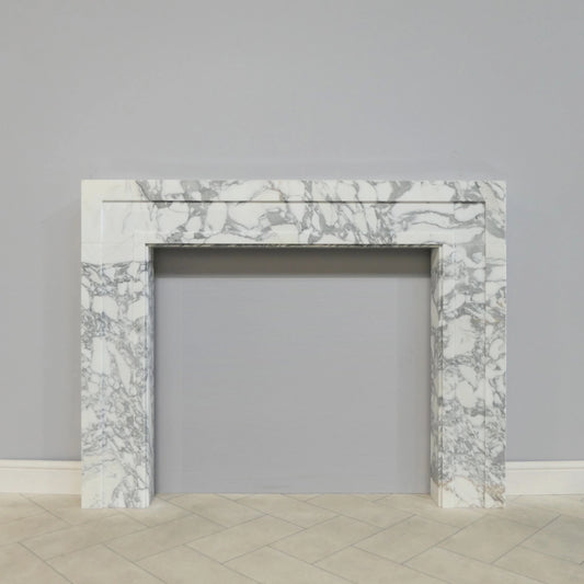 Marble Fireplace Surround - Shoreditch 58" Arabescato - Polished