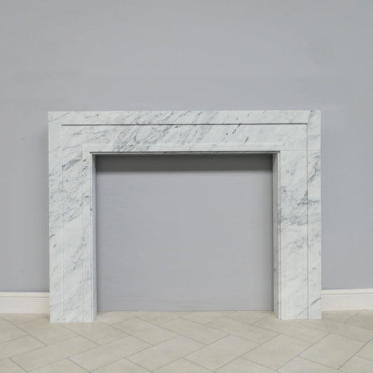 Marble Fireplace Surround - Shoreditch 58" Bianca Carrara - Polished